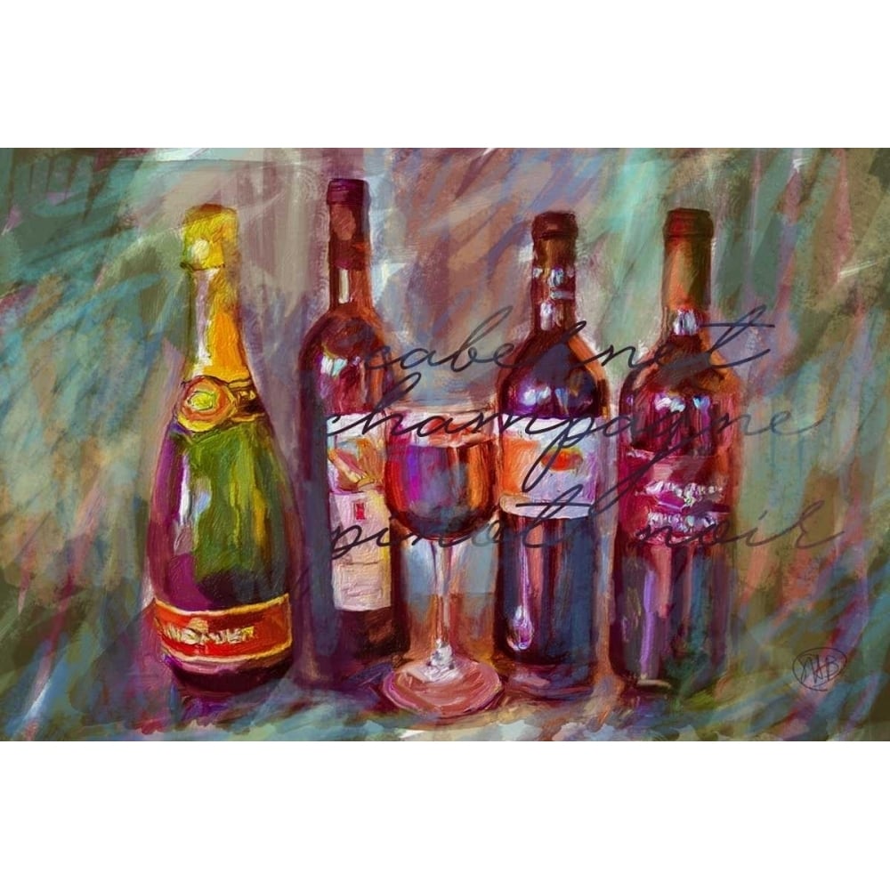 Wine Paint Poster Print by Sarah Butcher Image 1