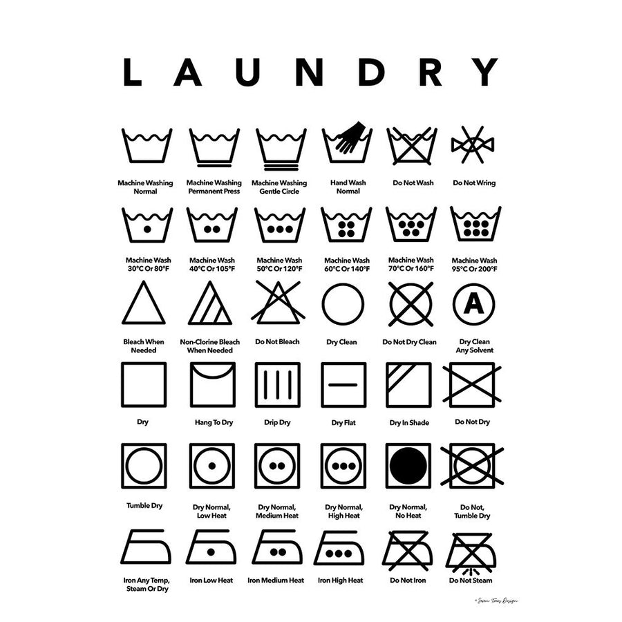 Laundry Symbols Poster Print by Seven Trees Design Seven Trees Design ST717 Image 1