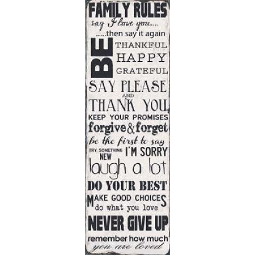 FAMILY RULES Poster Print by Taylor Greene Image 2