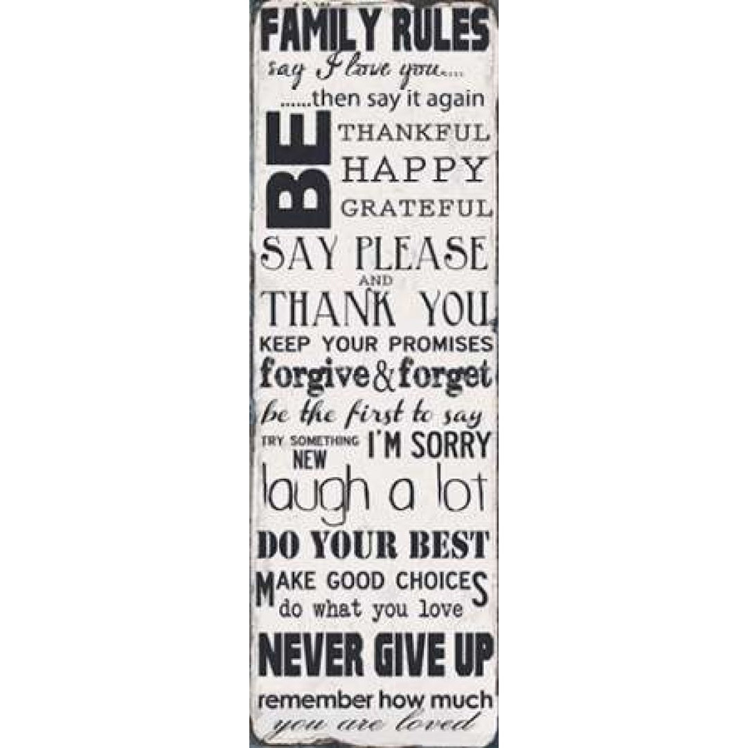 FAMILY RULES Poster Print by Taylor Greene Image 1