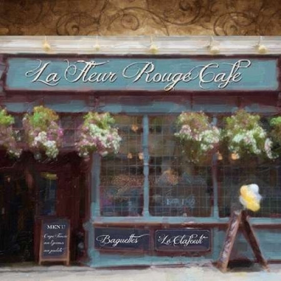 Cafe Blue Poster Print by Taylor Greene Image 1