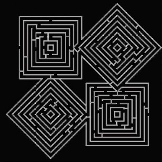 QUAD LABYRINTH ON BLACK Poster Print by Taylor Greene Image 2