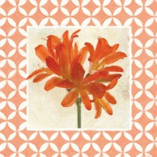 MOROCCAN ORANGE FLORAL 2 Poster Print by Taylor Greene Image 1