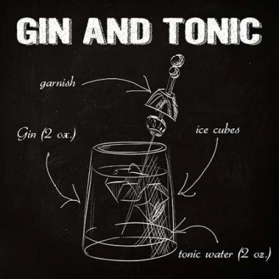 GIN AND TONIC SKETCH Poster Print by Taylor Greene Image 1