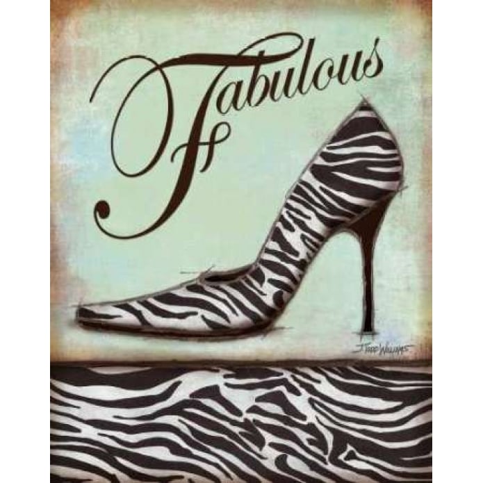 Zebra Shoe Poster Print by Todd Williams Image 1