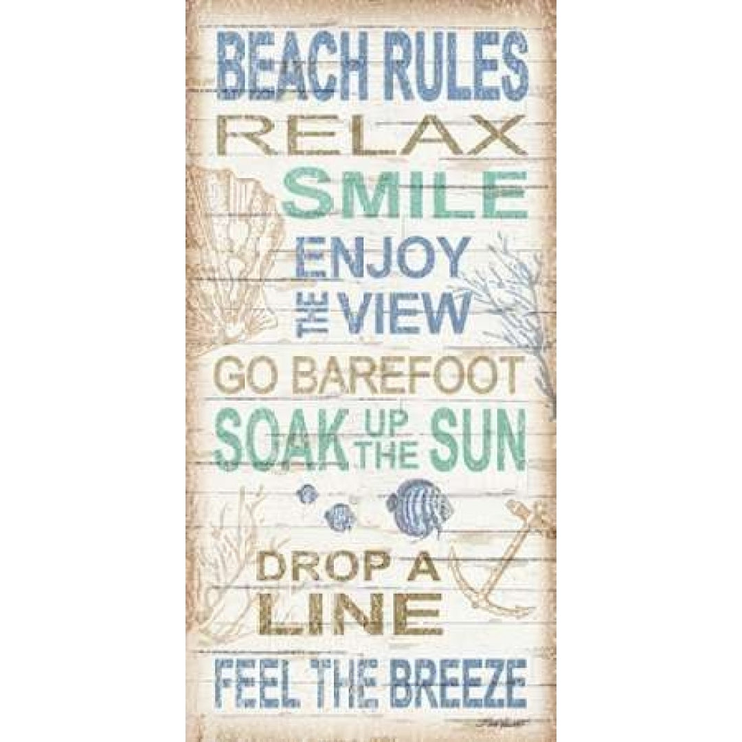 Beach Rules Poster Print by Todd Williams Image 1