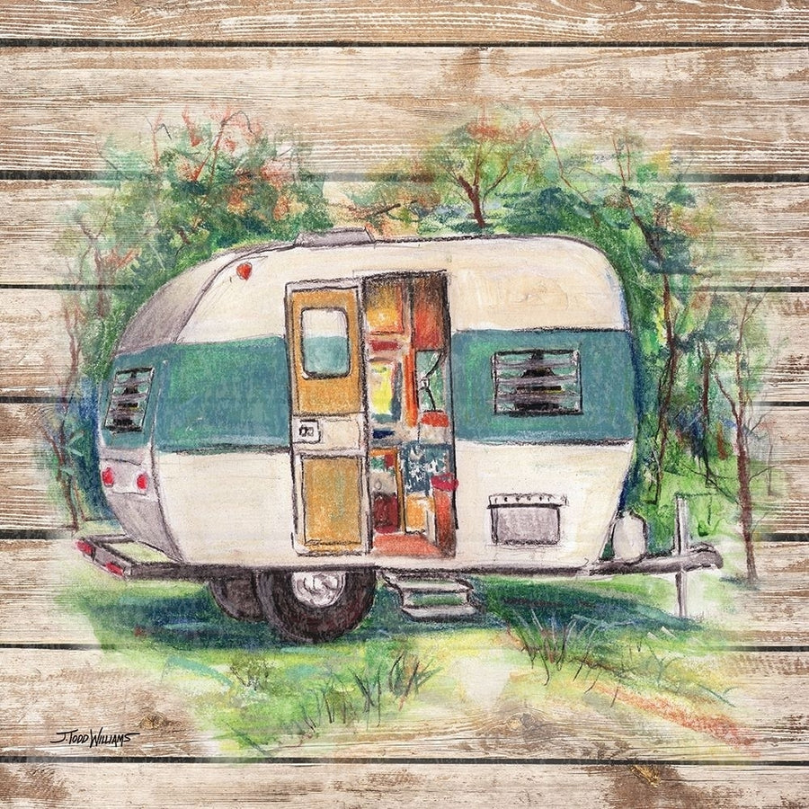 Retro Camping Trailer Poster Print by Todd Williams Image 1