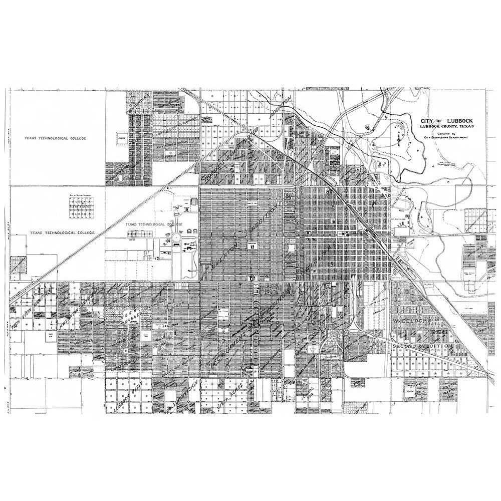 Lubbock Texas - City Engineering Dept 1946 Poster Print by City Engineering Dept City Engineering Dept TXLU0003 Image 1