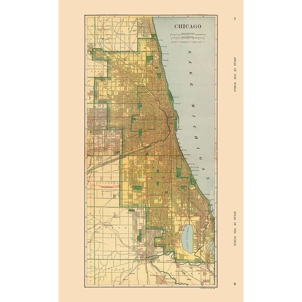 Chicago Illinois - Hammond 1910 Poster Print by Hammond Hammond USCH0003 Image 1