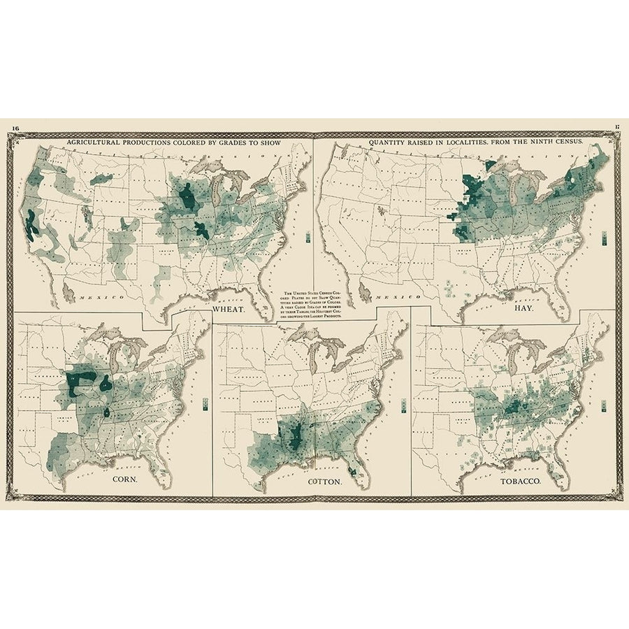 US Agriculture Production - Baskin 1876 Poster Print by Baskin Baskin USZZ0076 Image 1