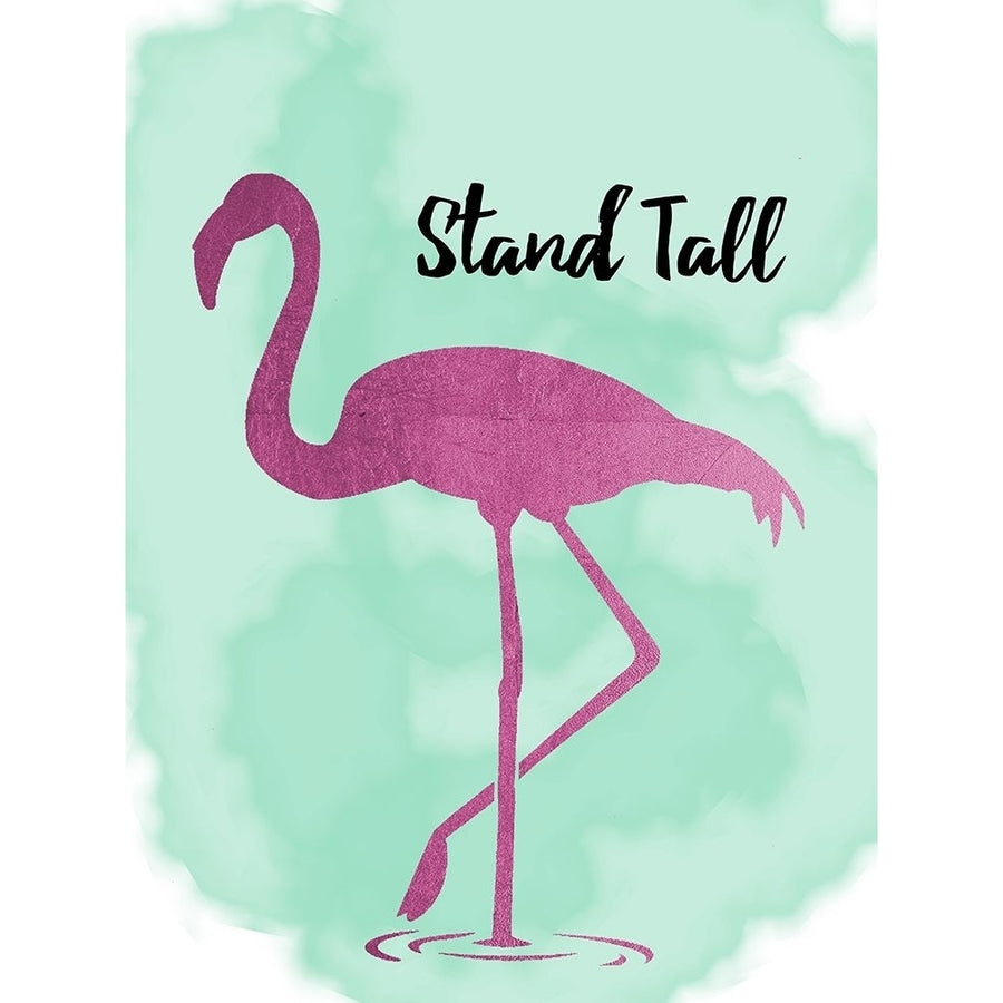 Stand Tall Hot Flamingo Poster Print by Victoria Brown Image 1