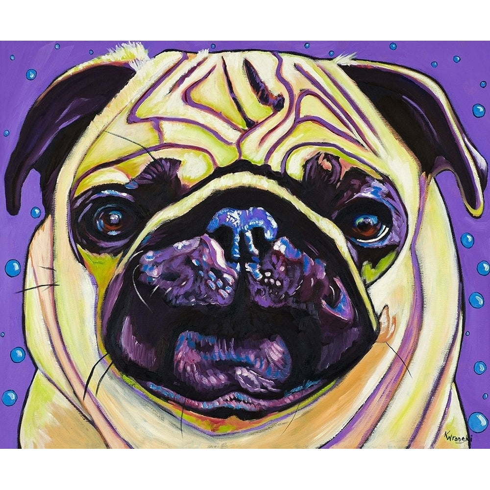 Purple Pug Poster Print by Kathryn Wronski Image 1