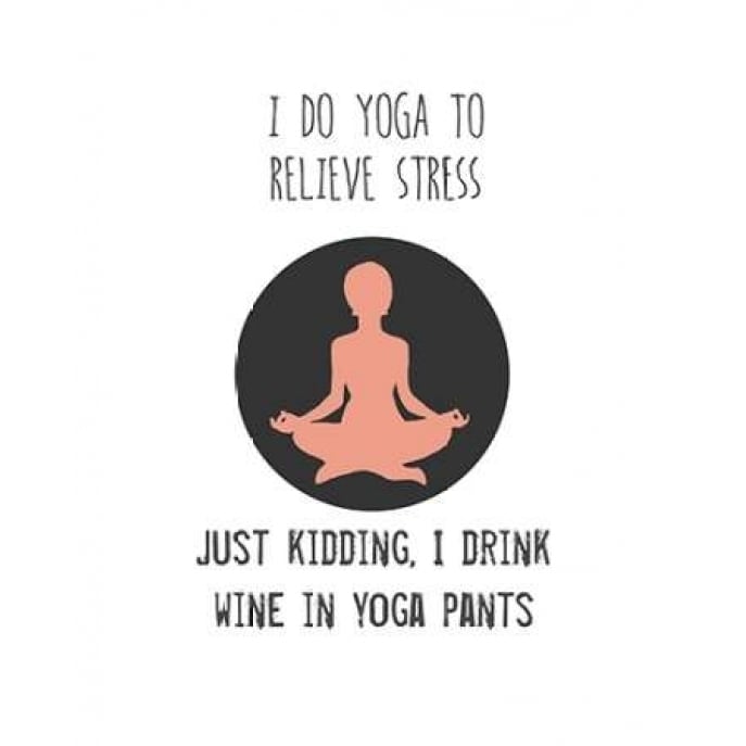 Wine and Yoga Poster Print by Jan Weiss Image 1