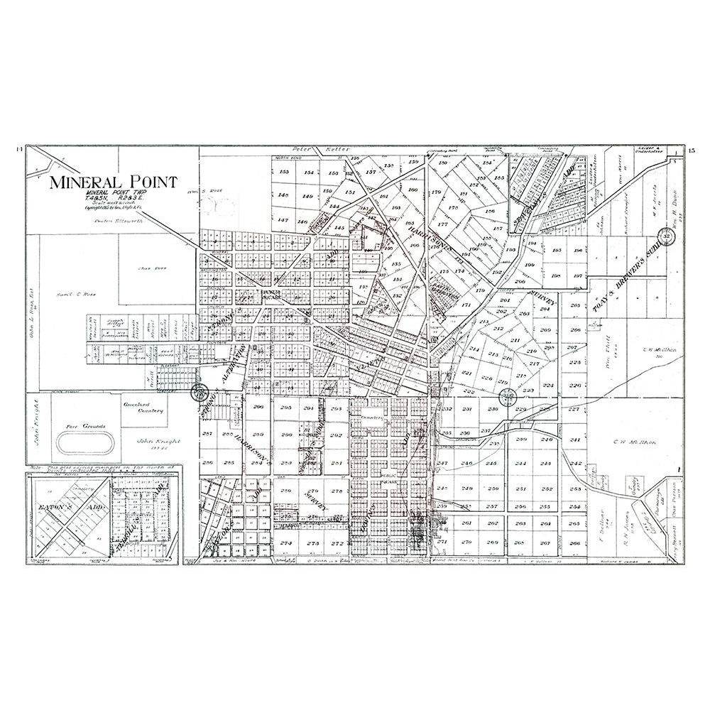 Mineral Point Wisconsin - Ogle 1915 Poster Print by Ogle Ogle WIMP0001 Image 1