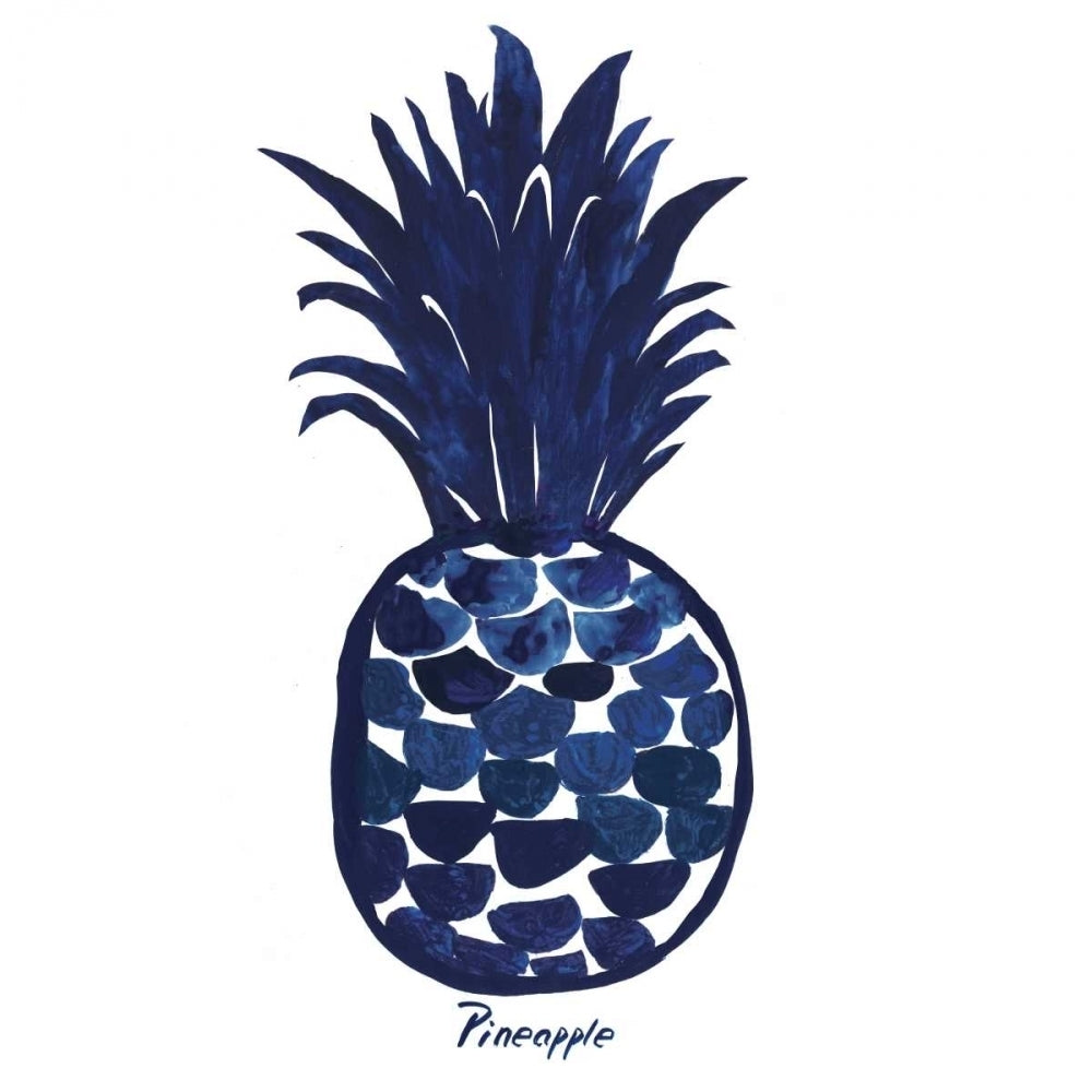 Indigo Pineapple Poster Print by Aimee Wilson Image 1