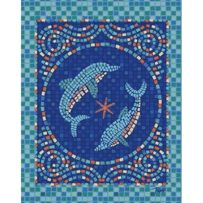 Macedonia Reef Dolphins Poster Print by Teresa Woo Image 1