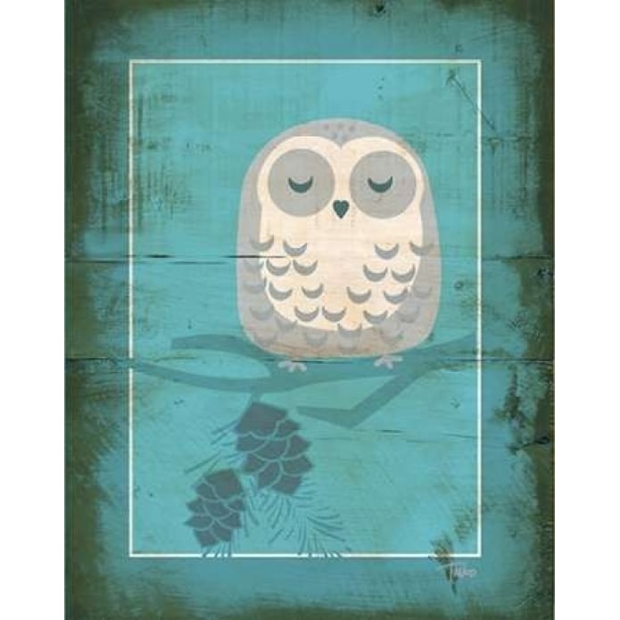 Rustic Woodland Owl Poster Print by Teresa Woo Image 2