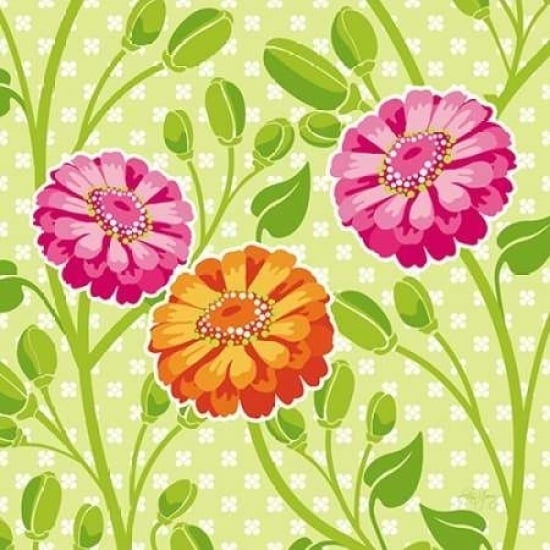 Zinnias I Poster Print by Patty Young Image 1