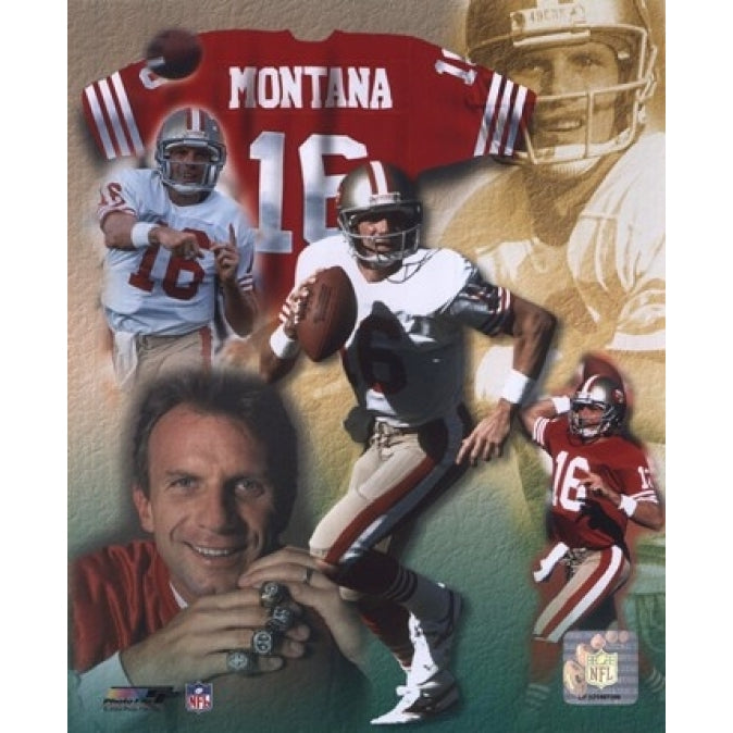 Joe Montana - Legends of the Game Composite Sports Photo Image 1