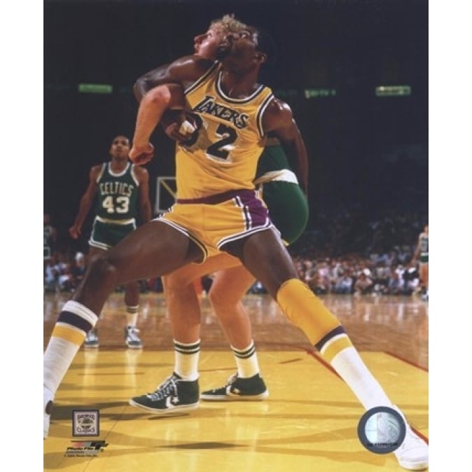 Larry Bird and Magic Johnson Sports Photo Image 1