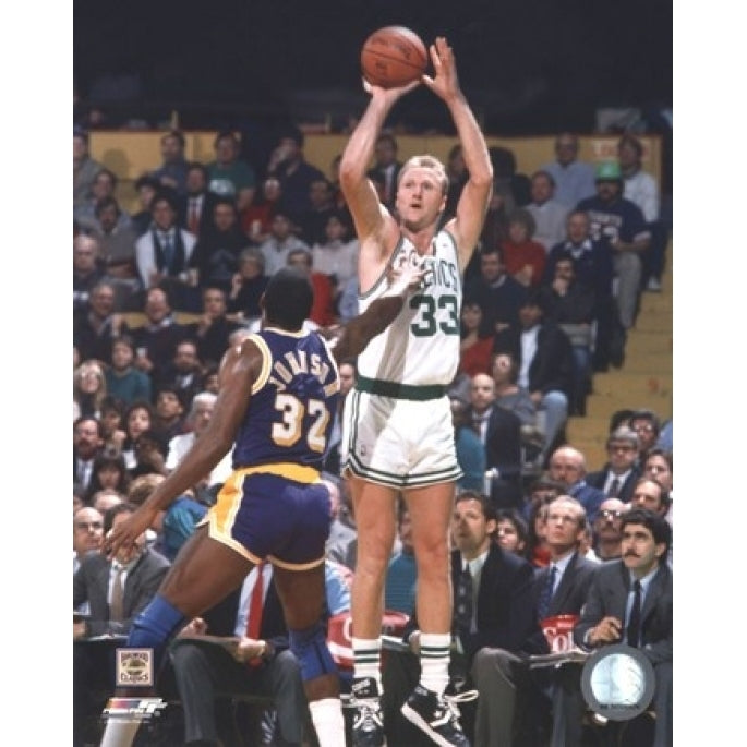 Larry Bird and Magic Johnson Sports Photo Image 1