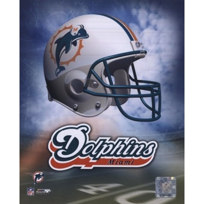 Miami Dolphins Helmet Logo Sports Photo Image 1