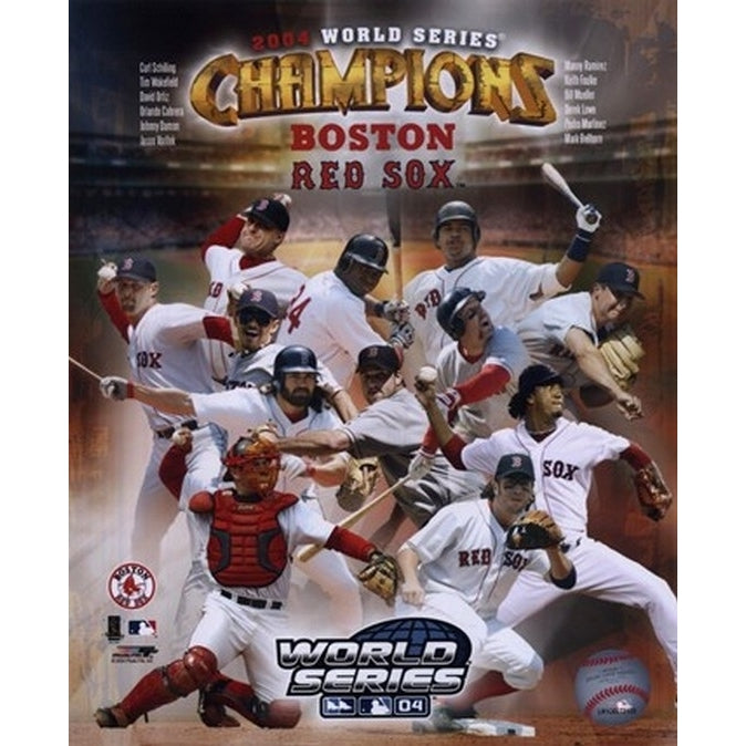 Boston Red Sox 2004 World Series Champions Composite Sports Photo Image 1