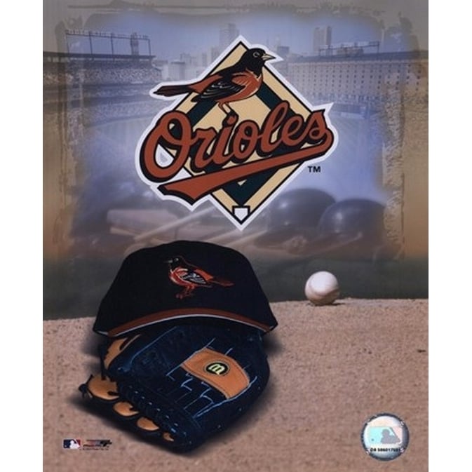 Baltimore Orioles - 05 Logo Cap and Glove Sports Photo Image 1