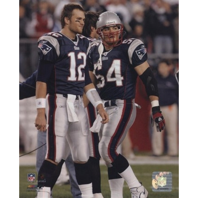 Tom Brady Tedy Bruschi - Patriots 05 Return Sports Photo Image 1