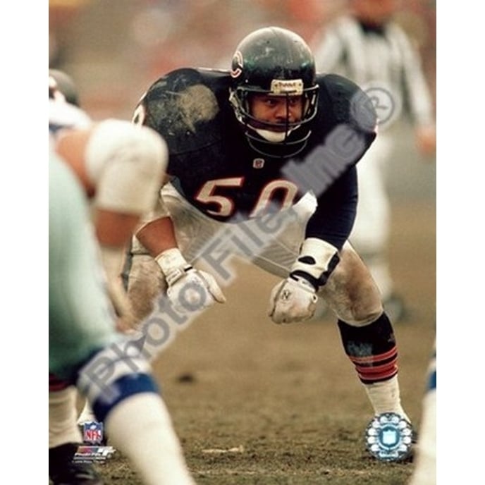 Mike Singletary Defensive Stance Sports Photo Image 1