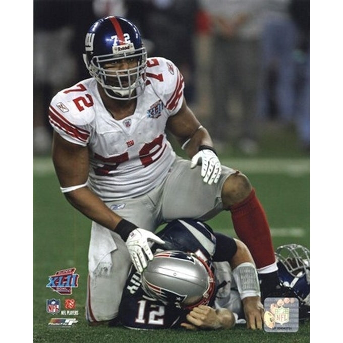 Osi Umenyiora SuperBowl XLII Action Image 1