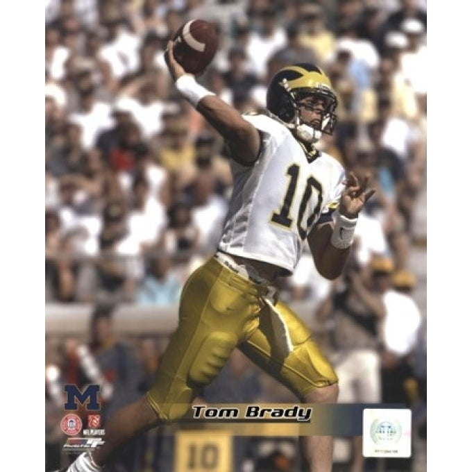 Tom Brady University of Michican Wolverines 1998 Action Sports Photo Image 1