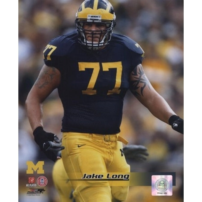 Jake Long University of Michigan Wolverines 2007 Action Sports Photo Image 1