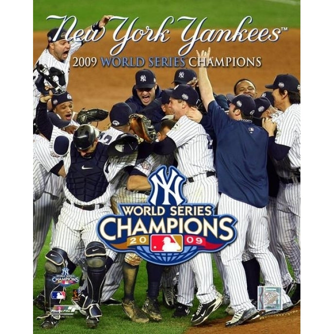 2009 York Yankees World Series Champions Celebration with Overlay Photo Print Image 1