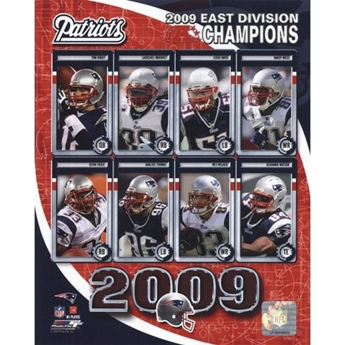 2009 England Patriots AFC East Divison Champions Composite Sports Photo Image 1