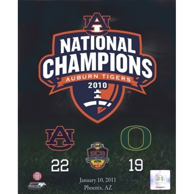 Auburn Tigers 2011 Tostitos Bowl BCS National Championship Game Composite Sports Photo Image 1