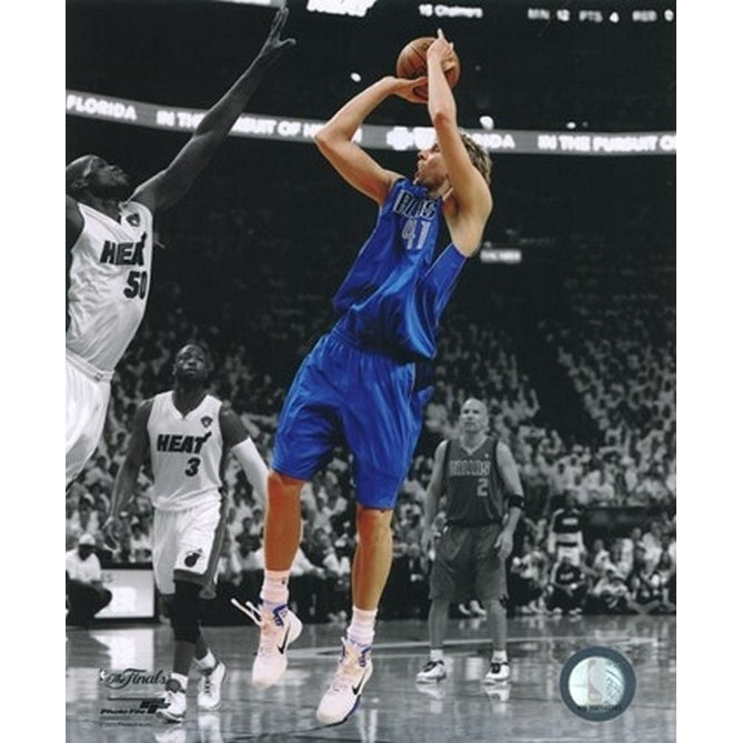 Dirk Nowitzki Game 1 of the 2011 NBA Finals Spotlight Action Sports Photo Image 1