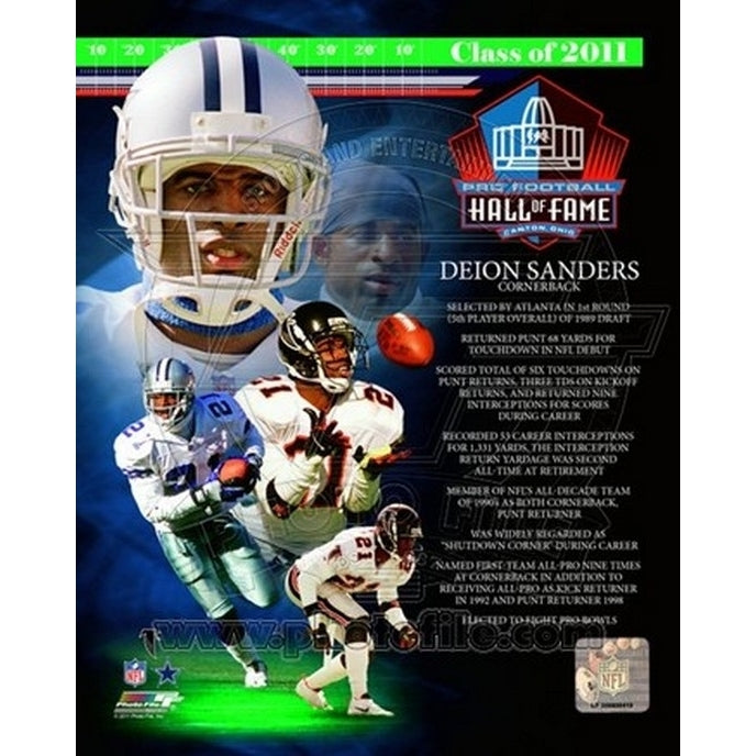 Deion Sanders 2011 Hall of Fame Composite Sports Photo Image 1