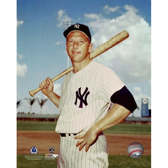 Mickey Mantle Posed Photo Print Image 1