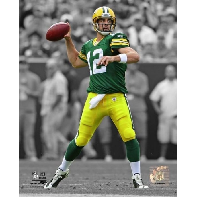 Aaron Rodgers 2009 Spotlight Action Photo Print Image 1