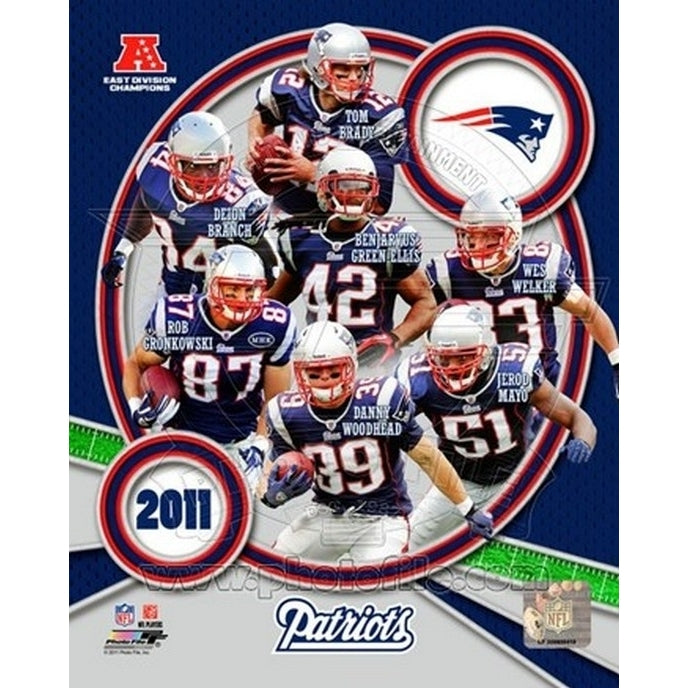 England Patriots 2011 AFC East Division Champions Composite Sports Photo Image 1