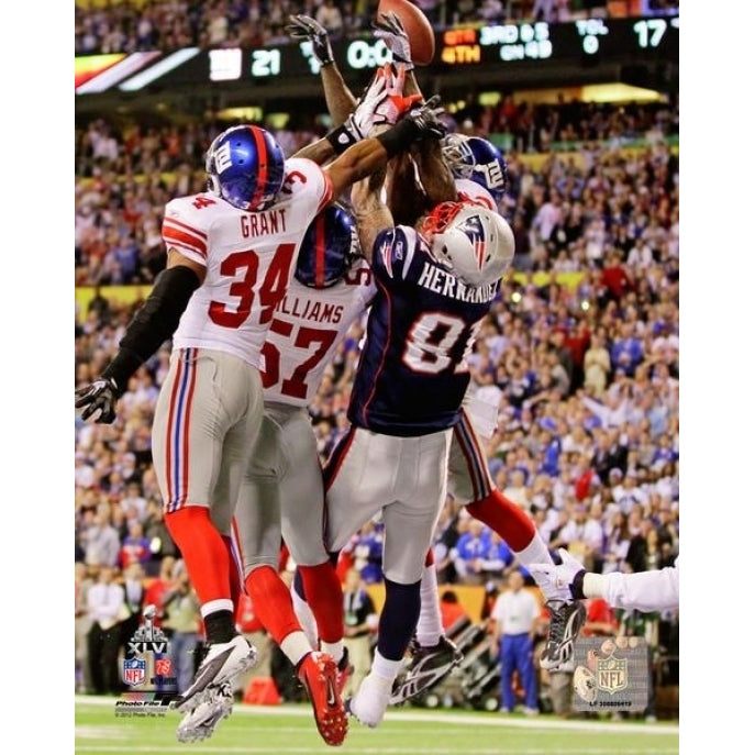 York Giants Final Play of Super Bowl XLVI Photo Print Image 1