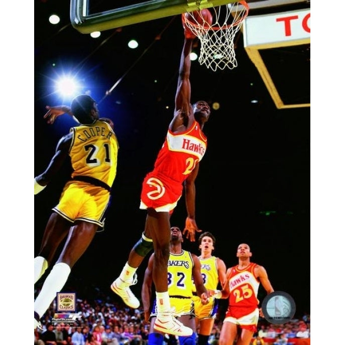 Dominique Wilkins 1986 Action Photo Print Image 1