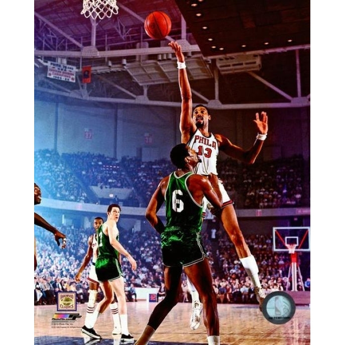 Wilt Chamberlain 1966 Action Photo Print Image 1