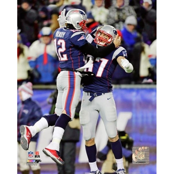 Tom Brady and Rob Gronkowski 2012 Action Photo Print Image 1