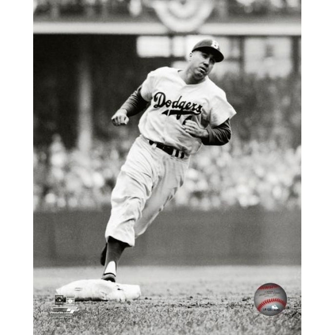 Duke Snider 1956 Action Photo Print Image 1