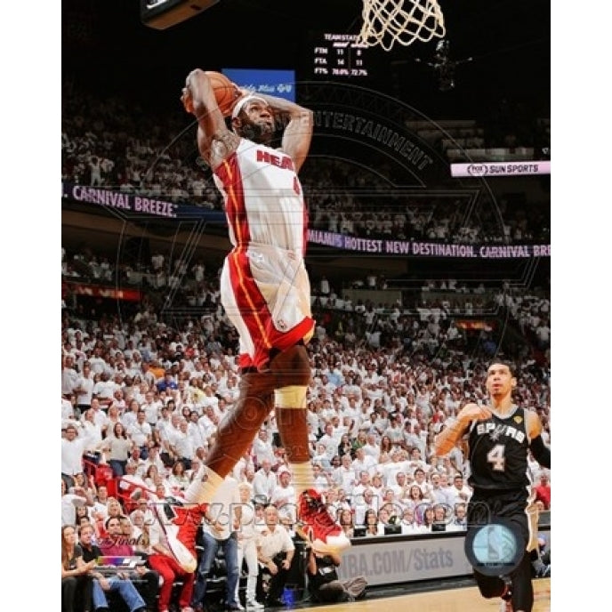 LeBron James Game 2 of the 2013 NBA Finals Action Sports Photo Image 1