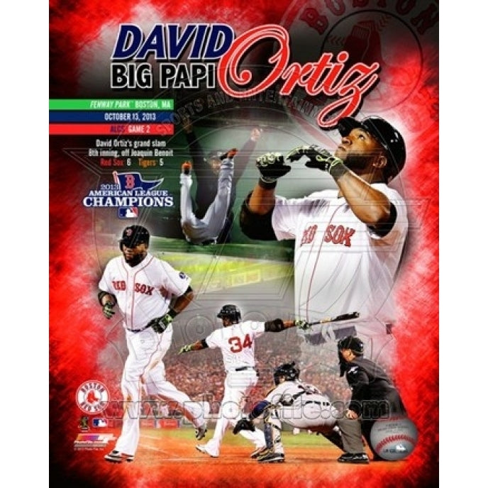 David Ortiz 2013 ALCS Grand Slam Composite Sports Photo Image 1