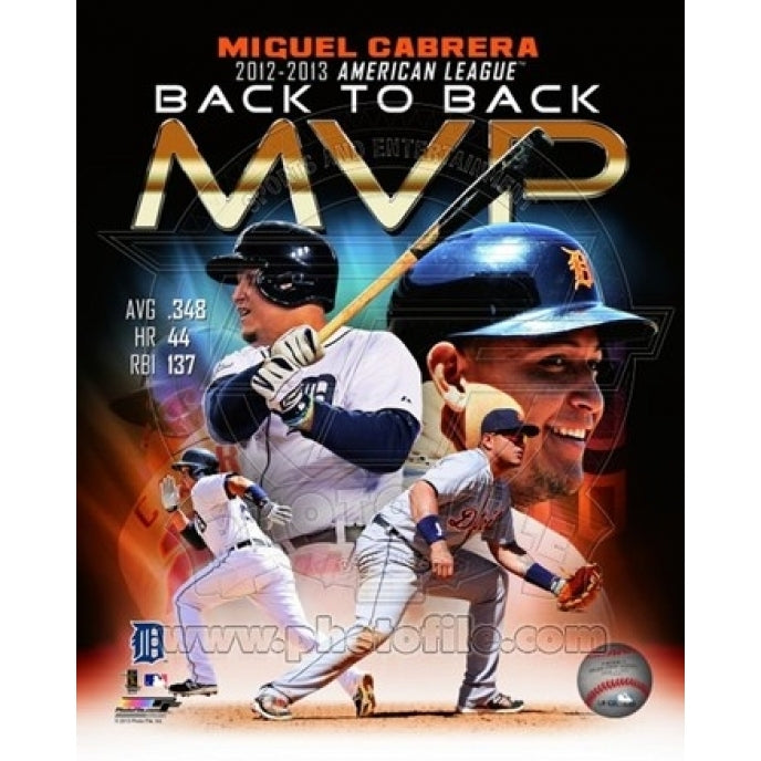 Miguel Cabrera 2013 American League MVP Portrait Plus Sports Photo Image 1