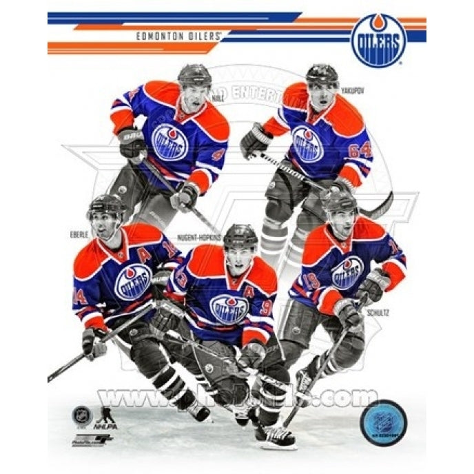 Edmonton Oilers 2013-14 Team Composite Sports Photo Image 1